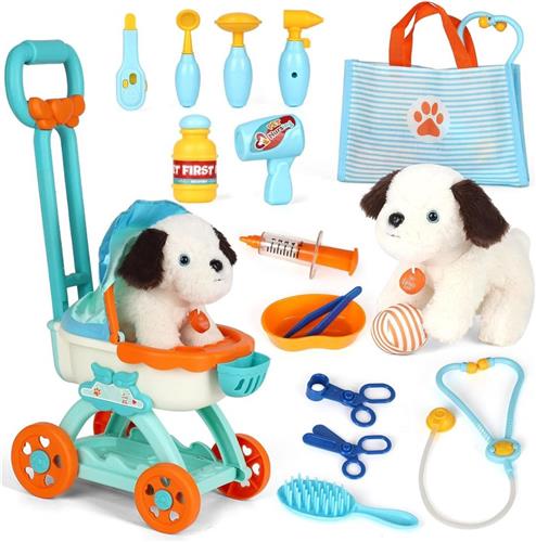 MKSS® Dierenarts Speelgoed - Dokterset Kind - Kinderspeelgoed 2 Jaar - Blauw met Oranje