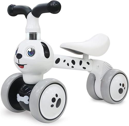 Loopfiets 1 Jaar - Balance Bike Voor Meisjes En Jongens - Leren Lopen - 4 Wielen - Dalmatian