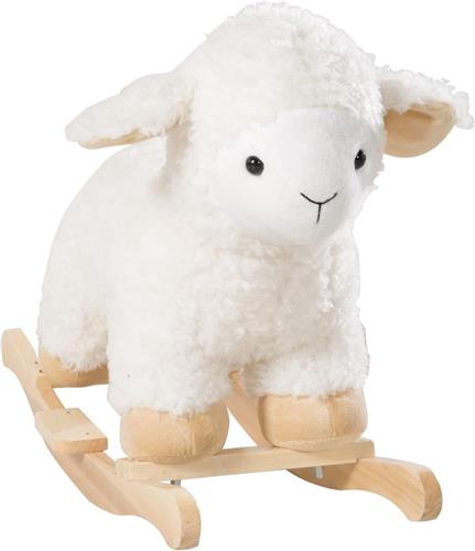 Thuys  Hobbeldier  Schommeldier  Voor Jongens En Meisjes  65 x 32 x 46cm  Wit