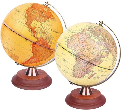 DailySupplies® Wereldbol Met Verlichting - Led Lamp Kinderen - Bureaulamp - Bruin