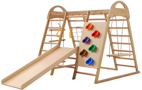 Klimdriehoek  Speeltoestel  Klimrek  Speelplek  Speelhuisje  Massief Hout  Maximaal 50 Kg Draagkracht