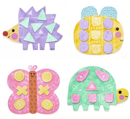 Djeco LES PETITS - PEINTURE Peinture à doigts magique - Petites formes.