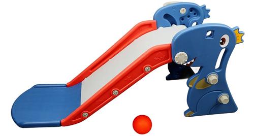 Glijbaan Peuter - Vrijstand met Trap - Buiten - Blauw met Rood