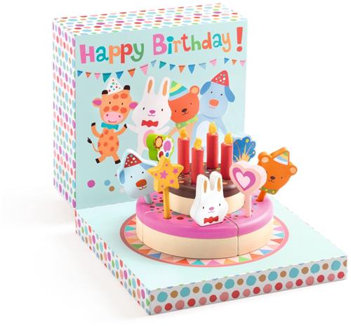 Djeco houten speelgoed Happy Birthday - FSC 100% duurzaam.