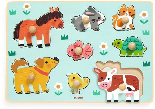 Djeco PUZZLES BOIS - PUZZLES GROS BOUTONS Dog'n'Co.