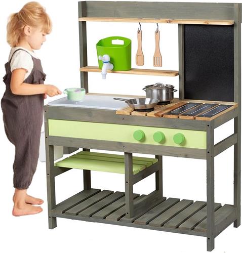 MKSS® Modderkeuken - Speelkeuken - Buitenkeuken Speelgoed - Mud Kitchen - Kinderspeelgoed 2 Jaar voor Jongens en Meisjes - Groen