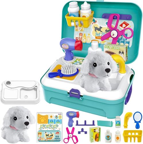 MKSS® Dokterset Speelgoed - Kinderspeelgoed voor Jongens en Meisjes - Vanaf 2 Jaar - Dierenarts Speelgoed - Groen