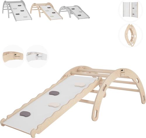 DailySupplies® Klimboog Hout - Pikler Driehoek - Klimrek - Speeltoestel Buiten - Rekstok - Kinderspeelgoed 2 Jaar en Ouder - Wit