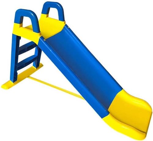 Glijbaan Peuter - Vrijstand met Trap - Buiten - Blauw met Geel