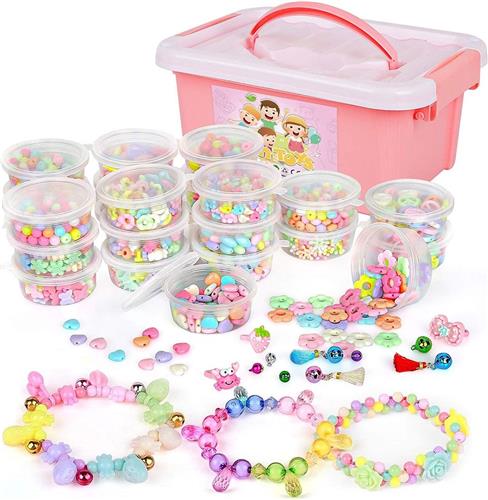 MKSS® Knutselkoffer voor Meisjes en Jongens - Knutseldoos - Knutselbox - Speelgoed 1 Jaar en Ouder - Licht Roze