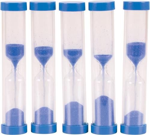 Bigjigs zandloper 5 Minuten Tijdklok (Set van 5)