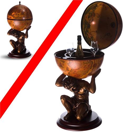 VELTRR® Globebar - Wereldbol Bar - Whiskey Set - Bijzettafel - Authentiek