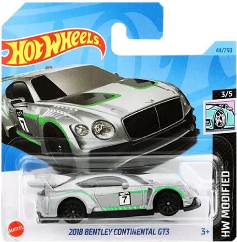 HOT WHEELS 2018 BENTLEY CONTINENTAL 7 GT3 SILBER 44/250 1:64 HW MODIFIED 3/5