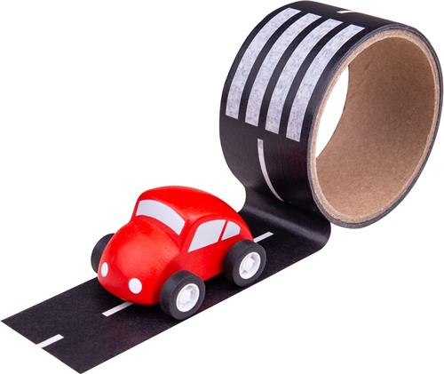 Snelweg tape met autootje - Willekeurig geleverd