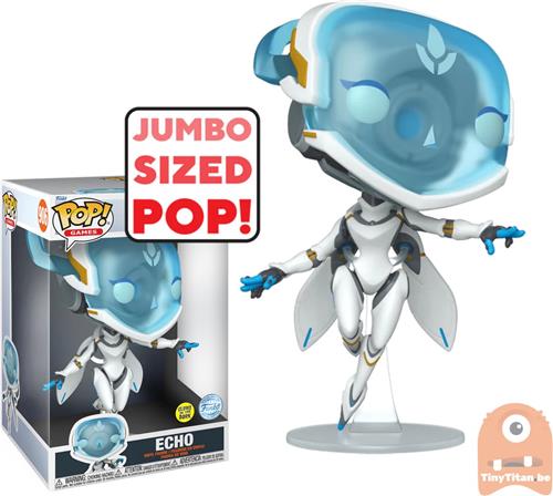 Funko Pop! Games: Overwatch 2 - Echo Glow in the Dark Jumbo 10