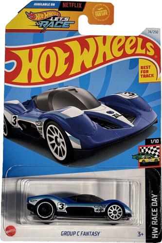 HOT WHEELS GROUP C FANTASY BLUE 74/250 (1:64) HW RACE DAY 1/10