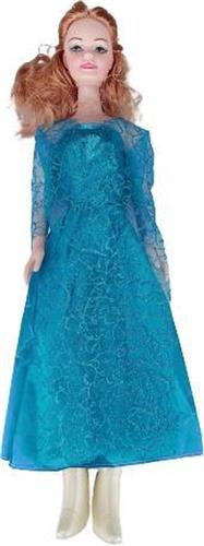 Prinsessen pop - Blauw - 55 cm