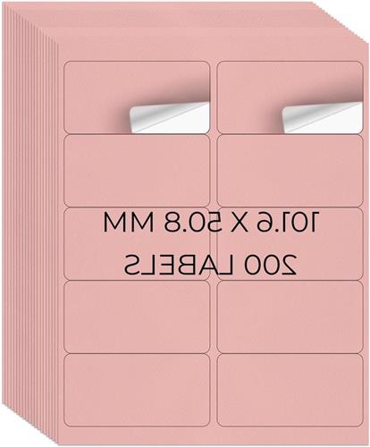 Thelau - Roze adresetiketten voor verzending | Zelfklevende vinyl stickers | 20 vellen