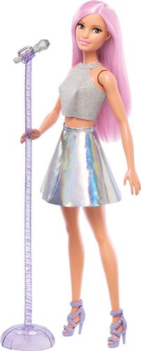 Barbie Careers Popster  pop met roze haar inclusief microfoon