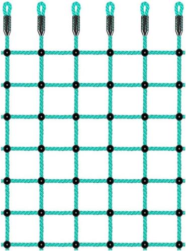 Thelau - Klimvangnet voor kinderen, touwladder voor buitenspeelset, kinderschommel | Speeltuin accessoires, hindernisbaan | Trainingsaccessoires | 196 x 125 cm