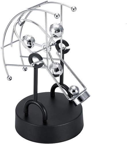 TheLau - Bureau Decoratie Speelgoed voor Kantoor - Draaiende Semi-globe Vorm Perpetual Motion - Natuurkunde Wetenschap Kunst - Interactief Wetenschappelijk Speelgoed