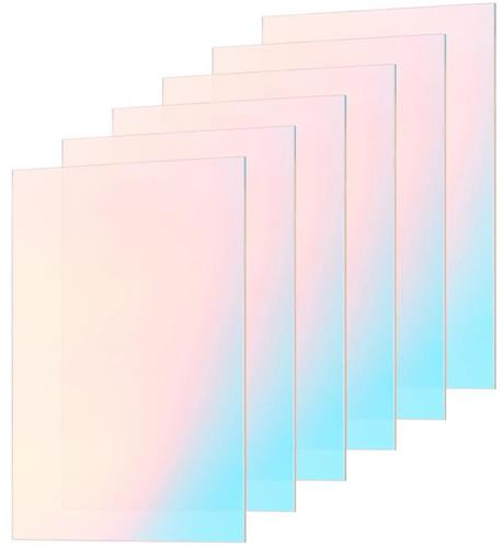 TheLau Acrylblokken Set - 6 Stuks in Diverse Kleuren - Transparante Vellen van 18 x 12 cm - 2,5 mm Dik - Voor DIY, Kunstprojecten en Snijwerk - Creatief en Veelzijdig Gebruik