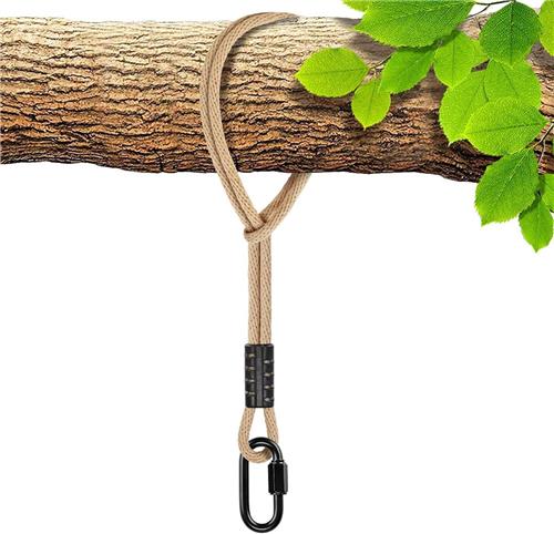 Thelau - Boom Schommel Touw met 250 lbs Draagvermogen - Hangmat Boom Schommel Ophangriem - Voor Buitenschommels - Hangmat Speeltuin Set Accessoires - 10 ft - 1 stuks - Ruw Wit