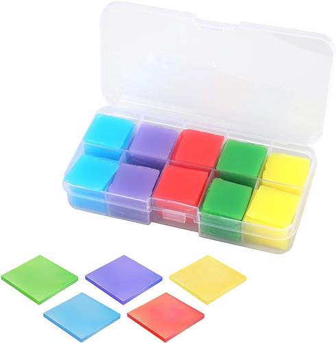 Thelau - 100 stuks diamantschilderij set met kleilijm - meerkleurig - 2 x 2 cm - doe-het-zelf handwerk - zelfklevende was - kruissteek decoratie