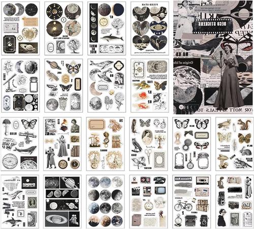 Thelau - Scrapproducten set met 166 stuks - DIY knutselstickers en decoratieve elementen