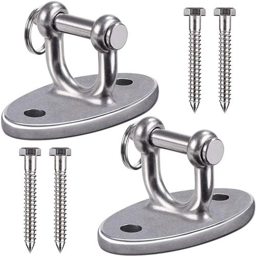 Thelau - Hangmat Stoel Plafond Haak Montagebeugel Set met Veiligheidsgesp - 2 stuks