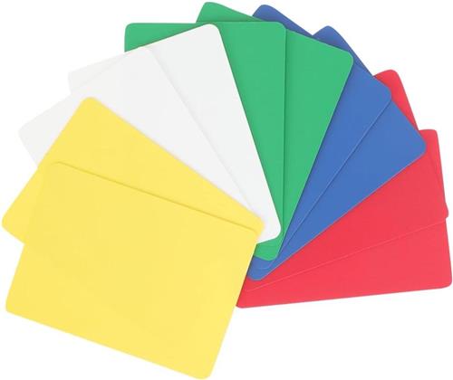 Thelau - Snijkaarten Pokerformaat Plastic 10 stuks - Pokeraccessoires - Pokerschijven - 5 kleurenset
