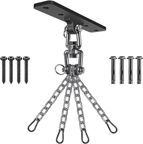 Thelau - Zware tassenhanger voor krachttrainingssystemen en yogaschommels - 360 ° rotatie - Plafondmontage - Max. belasting 600 lbs