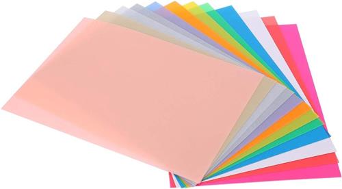 TheLau - DIY Warmte Krimpfolie Vellen in 12 Kleurrijke Sheets voor Sleutelhanger Accessoires 14.5x20cm