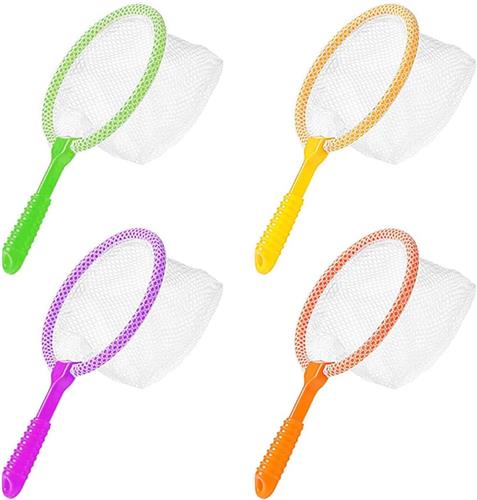 Thelau - Visnetten voor Kinderen - 4 Stuks - Outdoor Speelgoed voor Vroeg Leren - Insectenvangers Netten - Strand- & Vlindervangers