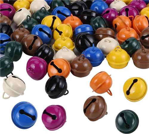 Thelau - 22 mm klokken 80 stuks - Metaal - Kleurrijk - Doe-het-zelf handwerk - Decoratie - Kunsthandwerk - Sieraden - Festivals - Oogjes - Creatieve projecten - Set van 80 klokken