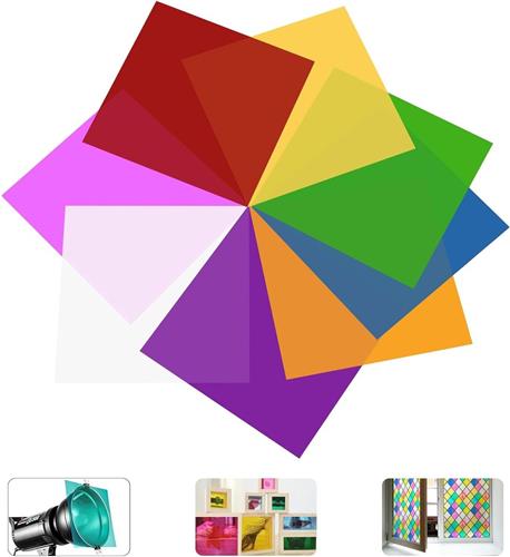 Thelau - Cellofaanbladeren - 120 stuks, 19,1 x 19,1 cm - gekleurd folie voor DIY en decoratie