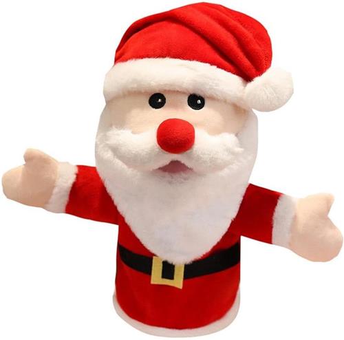 Thelau - Kerstman Marionet Opbergtas voor Baby Poppen - Pluche Speelgoed