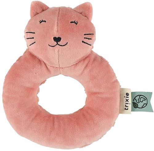 Trixie Baby Rammelaar Mrs. Cat - 3m+ - Met belletje en knisperpapier - Ideaal als kraamcadeau