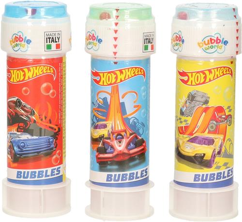 3x Hot Wheels race autos bellenblaas flesjes met spelletje 60 ml voor kinderen - Uitdeelspeelgoed - Grabbelton speelgoed