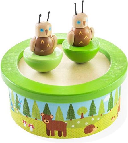 Muziekdoosje - Uilen - In het bos - 12,3x6,3cm