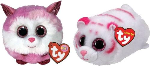 Ty - Knuffel - Teeny Puffies - Princess Husky & Tabor Tiger
