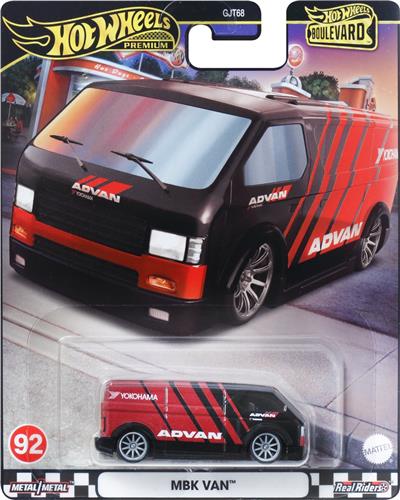 Hot Wheels MBK Van Advan Boulevard HRT67, Auto, 3 jaar, Metaal, Zwart, Rood