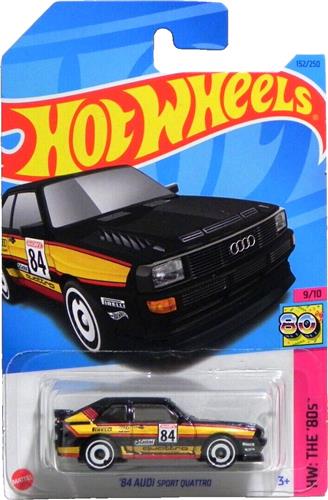 HOT WHEELS '84 AUDI SPORT QUATTRO BLACK 152/250 1:64 HW THE '80s