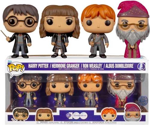 Funko Pop! 4-Pack Harry Potter / Hermoine / Ron / Albus Dumbledore - Special Edition Warner Bros