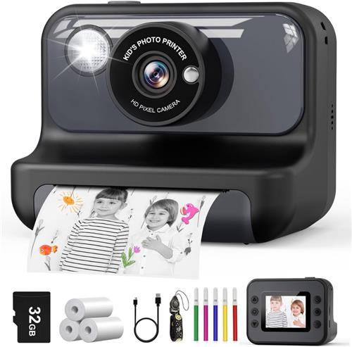 Kinder Camera - Digitale Kindercamera - Kids Camera - Zwart