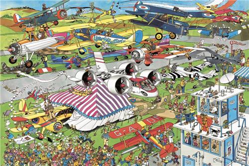 De vliegshow - Jan van Haasteren - puzzel van 1000 stukjes