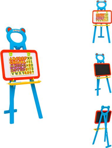 vidaXL Leerset - Leersets - Kinderleerset - Kinderleersets - Kinderezel met krijtbord en whiteboard 2-in-1