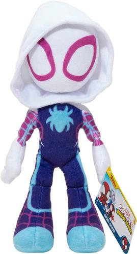 Spider-Gwen Marvel Spiderman Pluche Knuffel 27 cm (Spidey and his amazing friends) {Superheld Avengers Endgame Plush Toy | Speelgoed knuffelpop voor kinderen jongens meisjes | Spider man, Hulk, Captain America, Iron Man, Thor}