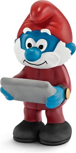 Smurfen: Grote Smurf Chef met laptop - Schleich - 5,5 cm