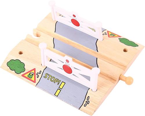 Bigjigs Houten Treinrails - Spoorwegovergang